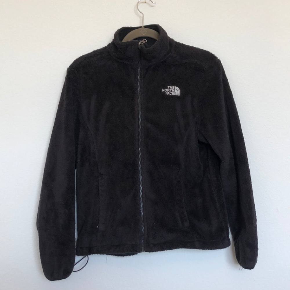 Black furry zip up